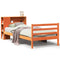 vidaXL Bookcase Bed without Mattress Wax Brown 75x190 cm Small Single Solid Wood