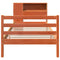 vidaXL Bookcase Bed without Mattress Wax Brown 75x190 cm Small Single Solid Wood