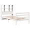 vidaXL Bookcase Bed without Mattress White 90x190 cm Single Solid Wood Pine