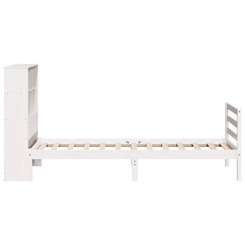 vidaXL Bookcase Bed without Mattress White 90x190 cm Single Solid Wood Pine