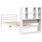 vidaXL Bookcase Bed without Mattress White 90x190 cm Single Solid Wood Pine