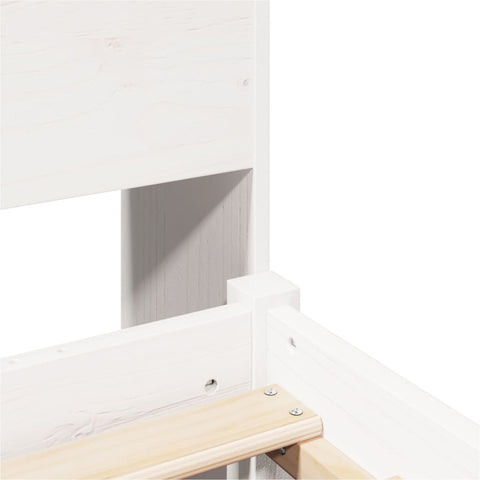 vidaXL Bookcase Bed without Mattress White 120x190 cm Small Double Solid Wood Pine