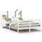 vidaXL Bookcase Bed without Mattress White 140x190 cm Solid Wood Pine