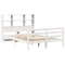 vidaXL Bookcase Bed without Mattress White 140x190 cm Solid Wood Pine
