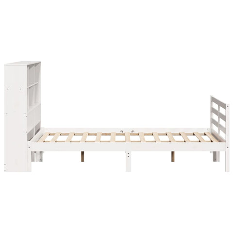 vidaXL Bookcase Bed without Mattress White 140x190 cm Solid Wood Pine