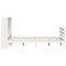 vidaXL Bookcase Bed without Mattress White 140x190 cm Solid Wood Pine
