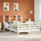 vidaXL Bookcase Bed without Mattress White 140x190 cm Solid Wood Pine