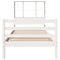 vidaXL Bookcase Bed without Mattress White 90x200 cm Solid Wood Pine
