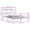 vidaXL Bookcase Bed without Mattress 140x200 cm Solid Wood Pine