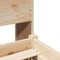 vidaXL Bookcase Bed without Mattress 150x200 cm King Size Solid Wood Pine