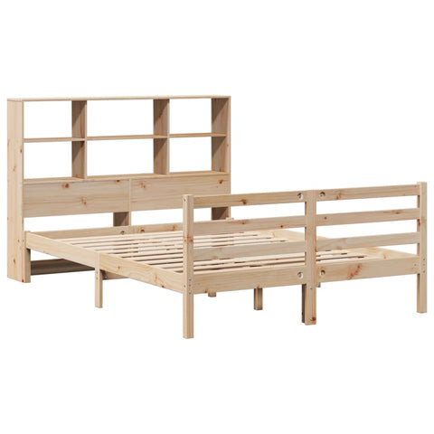 vidaXL Bookcase Bed without Mattress 160x200 cm Solid Wood Pine