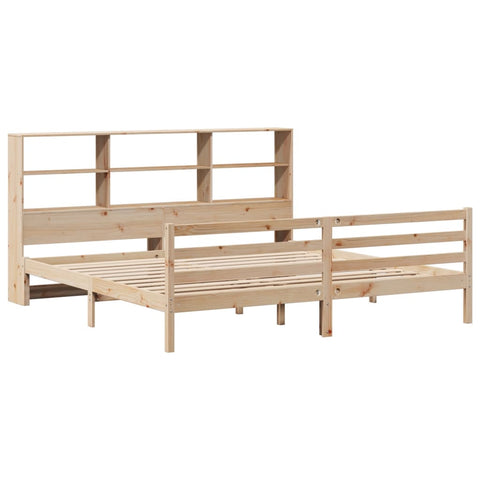 vidaXL Bookcase Bed without Mattress 200x200 cm Solid Wood Pine