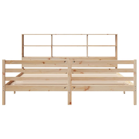 vidaXL Bookcase Bed without Mattress 200x200 cm Solid Wood Pine
