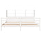 vidaXL Bookcase Bed without Mattress White 200x200 cm Solid Wood Pine