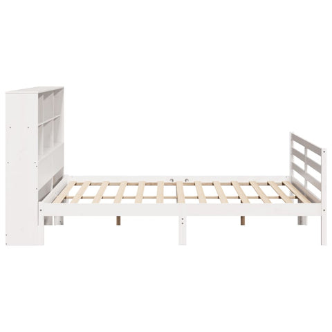 vidaXL Bookcase Bed without Mattress White 200x200 cm Solid Wood Pine