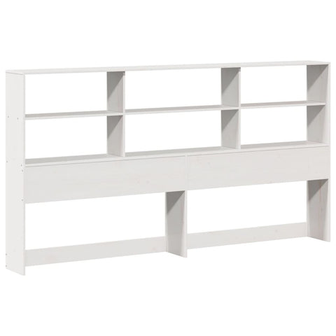 vidaXL Bookcase Bed without Mattress White 200x200 cm Solid Wood Pine