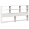 vidaXL Bookcase Bed without Mattress White 200x200 cm Solid Wood Pine