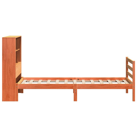 vidaXL Bookcase Bed without Mattress Wax Brown 90x190 cm Single Solid Wood