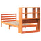 vidaXL Bookcase Bed without Mattress Wax Brown 100x200 cm Solid Wood