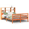 vidaXL Bookcase Bed without Mattress Wax Brown 150x200 cm King Size Solid Wood
