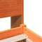 vidaXL Bookcase Bed without Mattress Wax Brown 150x200 cm King Size Solid Wood
