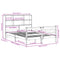vidaXL Bookcase Bed without Mattress Wax Brown 150x200 cm King Size Solid Wood