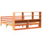 vidaXL Bookcase Bed without Mattress Wax Brown 200x200 cm Solid Wood