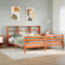 vidaXL Bookcase Bed without Mattress Wax Brown 200x200 cm Solid Wood