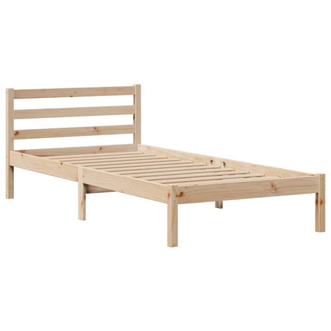vidaXL Bookcase Bed without Mattress 75x190 cm Small Single Solid Wood Pine