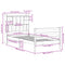 vidaXL Bookcase Bed without Mattress White 75x190 cm Small Single Solid Wood Pine