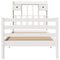 vidaXL Bookcase Bed without Mattress White 90x190 cm Single Solid Wood Pine