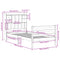vidaXL Bookcase Bed without Mattress White 90x190 cm Single Solid Wood Pine