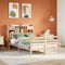 vidaXL Bookcase Bed without Mattress 135x190 cm Doouble Solid Wood Pine