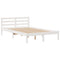 vidaXL Bookcase Bed without Mattress White 135x190 cm Doouble Solid Wood Pine