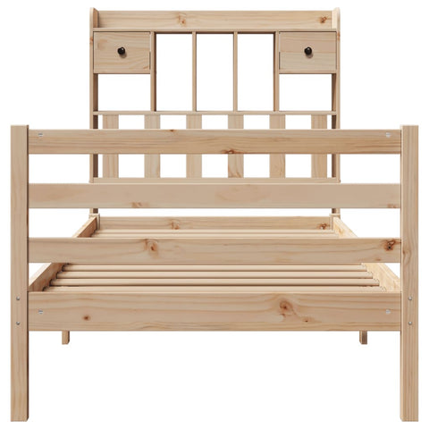 vidaXL Bookcase Bed without Mattress 100x200 cm Solid Wood Pine