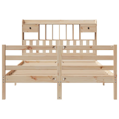 vidaXL Bookcase Bed without Mattress 140x200 cm Solid Wood Pine