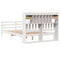 vidaXL Bookcase Bed without Mattress White 140x200 cm Solid Wood Pine