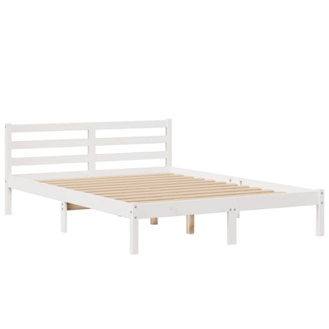 vidaXL Bookcase Bed without Mattress White 140x200 cm Solid Wood Pine