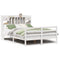 vidaXL Bookcase Bed without Mattress White 150x200 cm King Size Solid Wood Pine