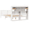 vidaXL Bookcase Bed without Mattress White 150x200 cm King Size Solid Wood Pine