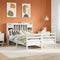 vidaXL Bookcase Bed without Mattress White 150x200 cm King Size Solid Wood Pine