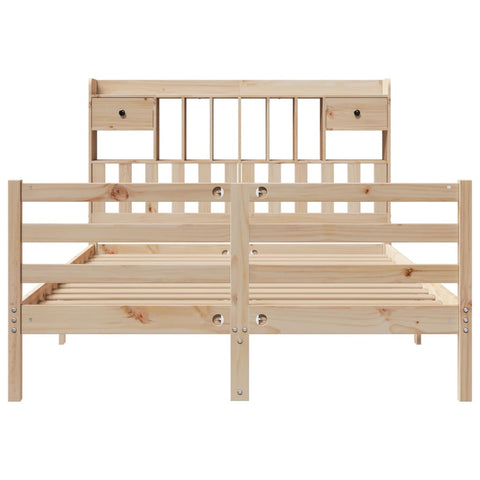 vidaXL Bookcase Bed without Mattress 160x200 cm Solid Wood Pine