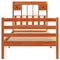 vidaXL Bookcase Bed without Mattress Wax Brown 75x190 cm Small Single Solid Wood Pine