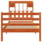 vidaXL Bookcase Bed without Mattress Wax Brown 90x190 cm Single Solid Wood Pine