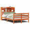 vidaXL Bookcase Bed without Mattress Wax Brown 135x190 cm Doouble Solid Wood Pine