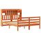 vidaXL Bookcase Bed without Mattress Wax Brown 140x190cm Solid Wood Pine
