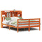 vidaXL Bookcase Bed without Mattress Wax Brown 150x200 cm King Size Solid Wood Pine