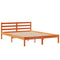 vidaXL Bookcase Bed without Mattress Wax Brown 150x200 cm King Size Solid Wood Pine