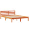 vidaXL Bookcase Bed without Mattress Wax Brown 160x200cm Solid Wood Pine