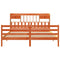 vidaXL Bookcase Bed without Mattress Wax Brown 180x200 cm Super King Solid Wood Pine